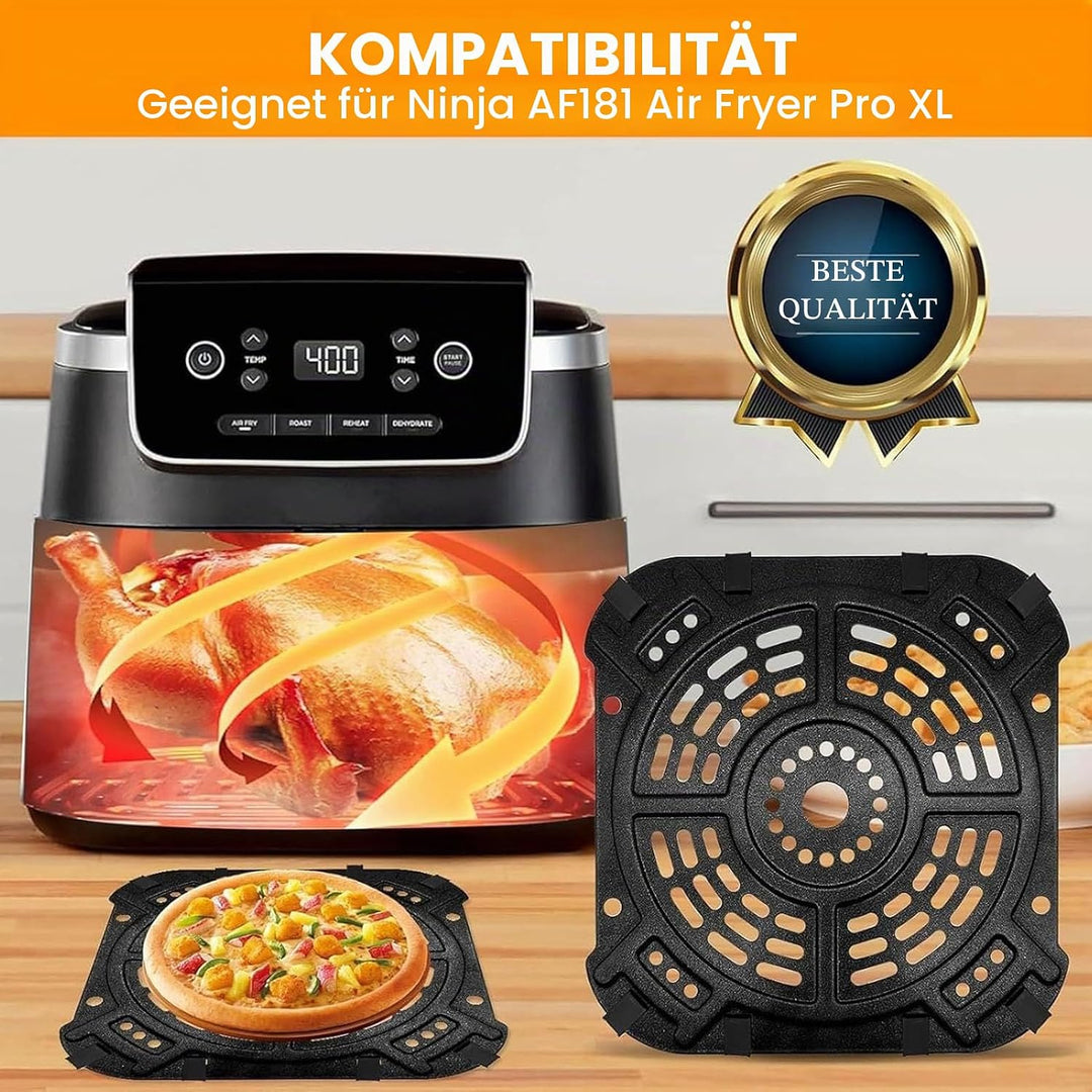 Air Fryer Grillpfanne für Ninja AF181 Air Fryer Pro XL 6-in-1 6,5 QT, 21,6 x 20,3 cm Luftfritteusen-