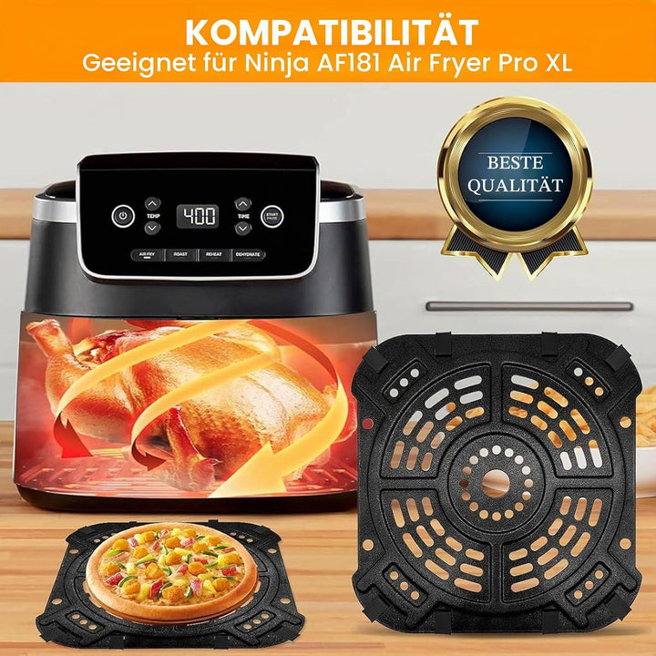 Air Fryer Grillpfanne für Ninja AF181 Air Fryer Pro XL 6-in-1 6,5 QT, 21,6 x 20,3 cm Luftfritteusen-