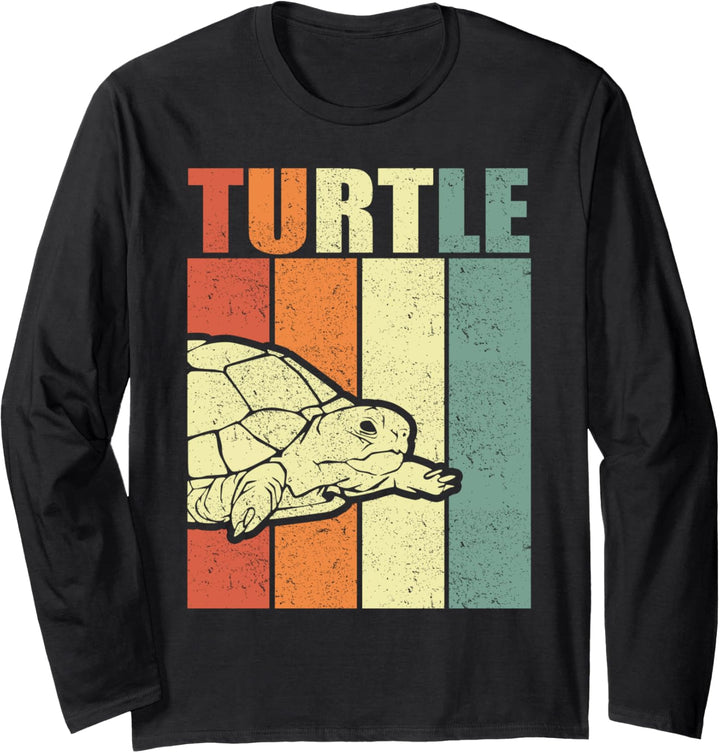 Schildkröte Vintage Retro Klassisches Design Langarmshirt