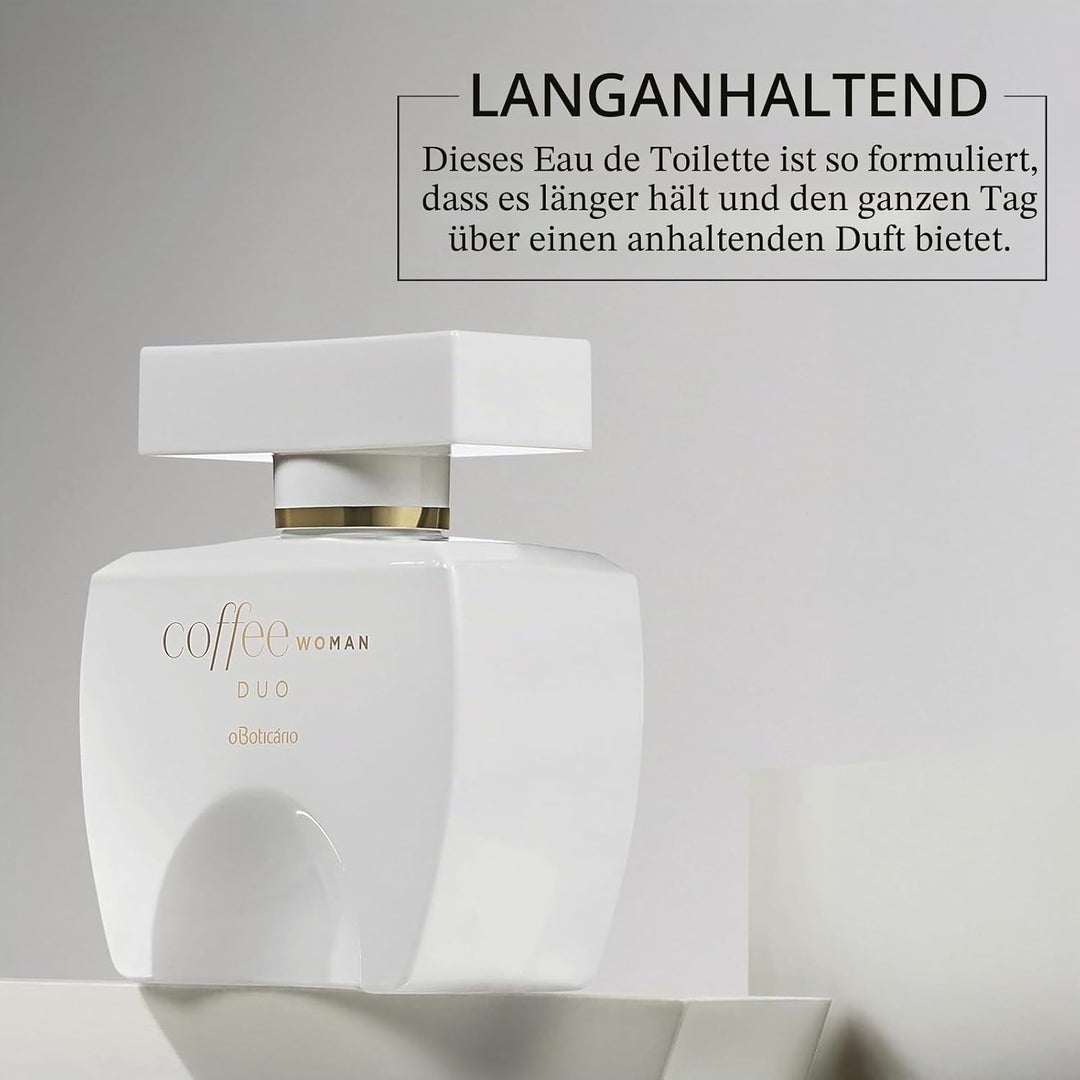 O Boticário Coffee Duo Woman Eau de Toilette, Long-Lasting, Woody, Coffee Fragrance Perfume for Wome