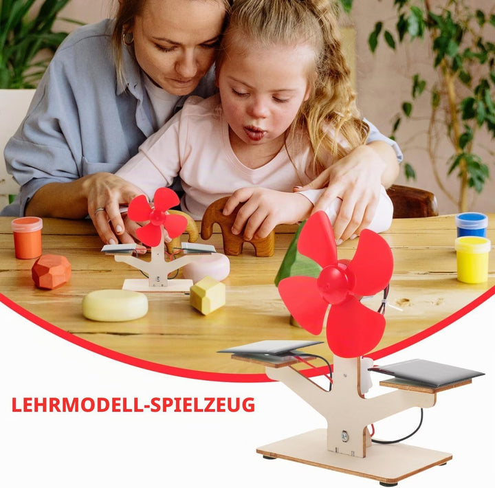 Supvox 2 Sätze DIY Solarbetriebener Ventilatormodell Bausatz für Wissenschaftliches Lernspielzeug Ma
