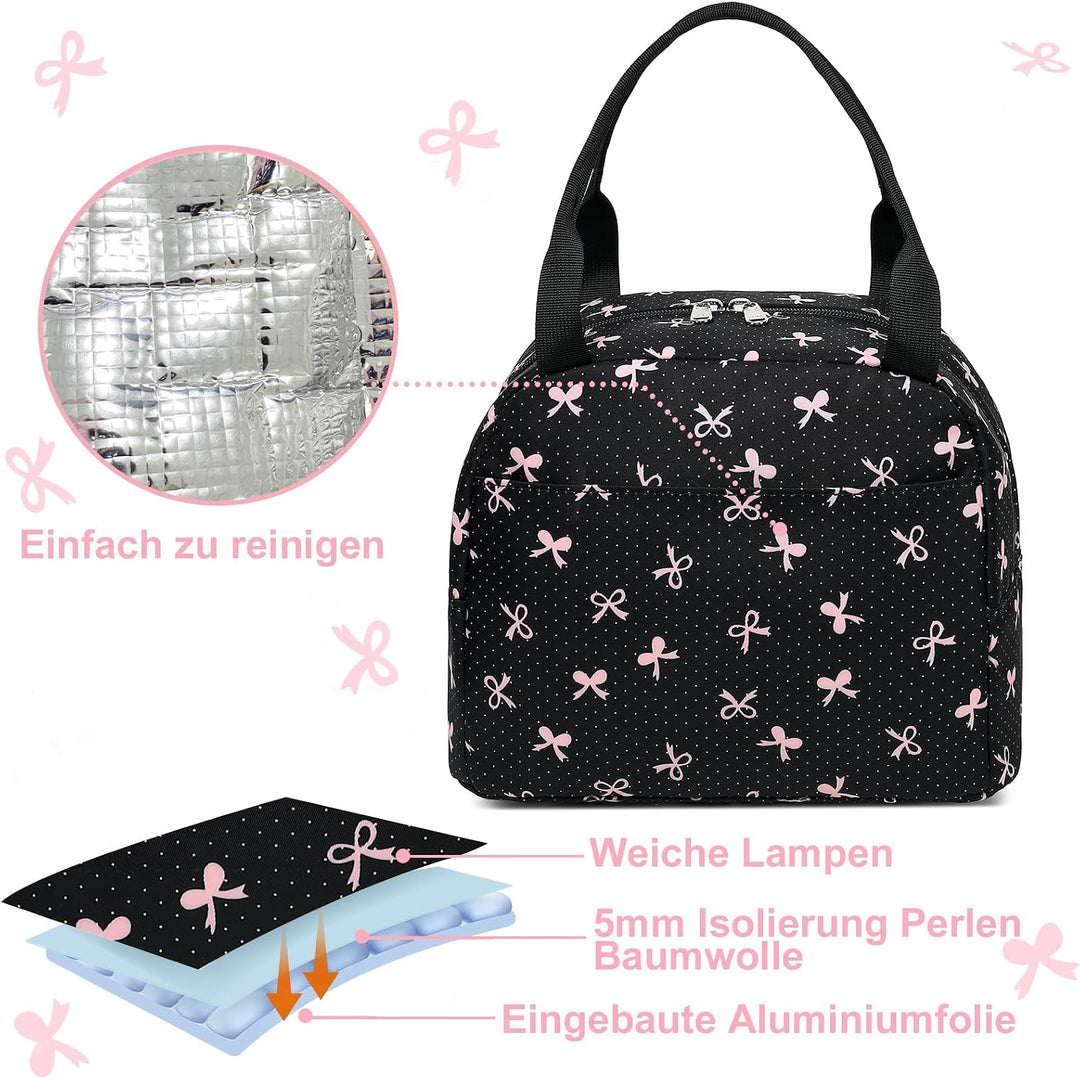 Schulrucksack Mädchen Teenager Damen Schultasche Rucksack Set Schulranzen für Mädchen Schule 3-teili
