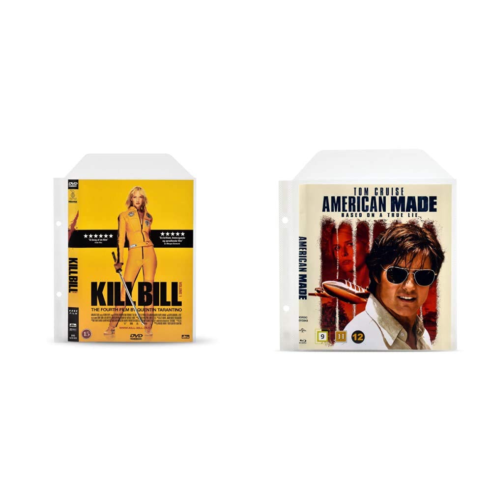 3L Fr 10282 – DVD-Hüllen, perforiert, transparent, mit Klappe, zum Aufbewahren von DVD-Scheiben – 10