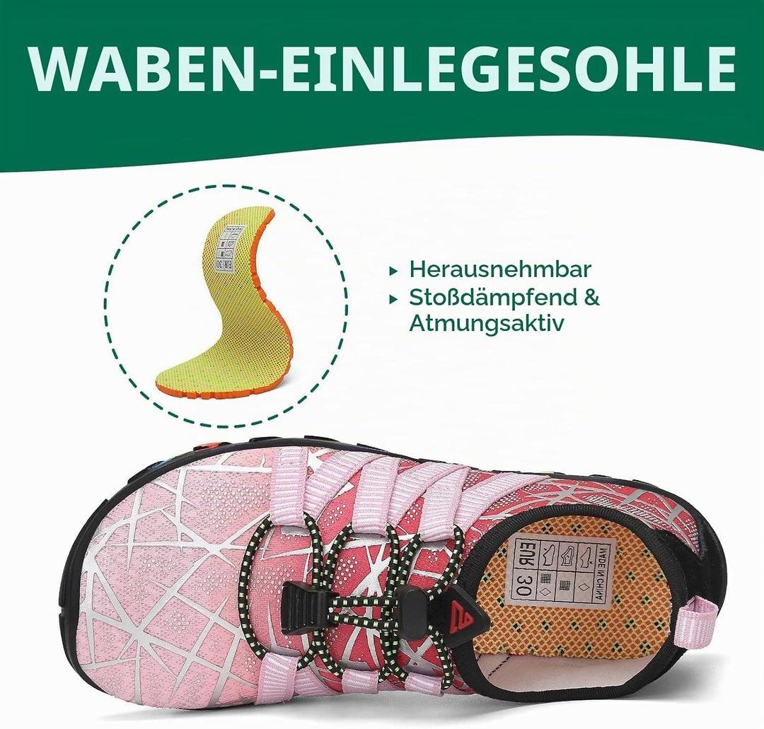 SAGUARO Kinder Badeschuhe rutschfeste Schnell Trocknend Aquaschuhe Gr.24-36 25 EU Stil 3 Pink, 25 EU