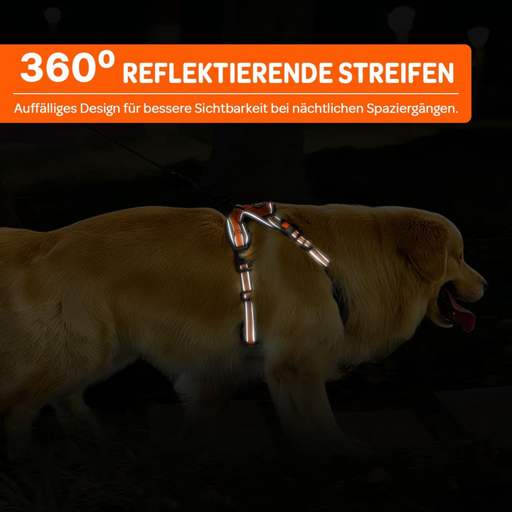 FURRYFECTION Hundegeschirr mittelgrosse Hunde, Geschirr Hund ausbruchsicher Antizuggeschirr ohne Zug