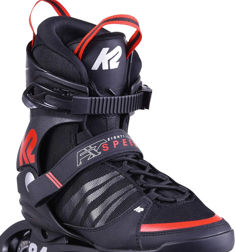 K2 Skates Herren Inline Skate F.I.T. 84 Speed Alu - black - red - 30D0260 42.5 EU, 42.5 EU