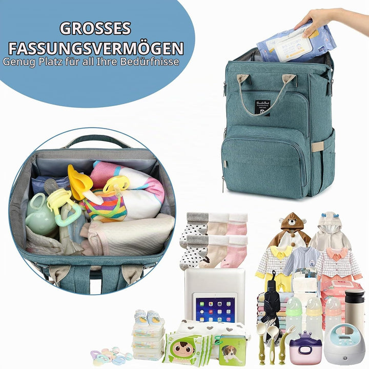 Pomelo Best Baby Wickelrucksack stylische Wickeltasche Rucksack mit Haken wasserdicht multifunktiona