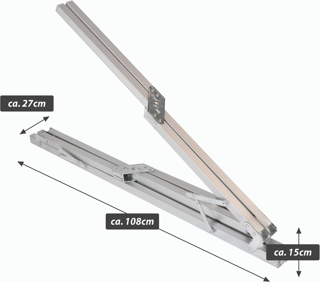 Nexos Trading Campingtisch mit Tragetasche Aluminum, grau Gartentisch Partytisch Buffettisch klappba