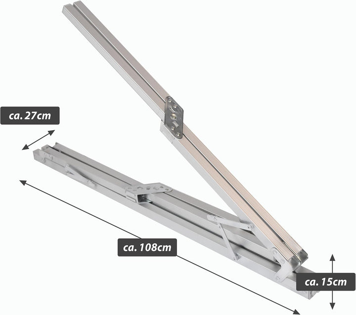 Nexos Trading Campingtisch mit Tragetasche Aluminum, grau Gartentisch Partytisch Buffettisch klappba