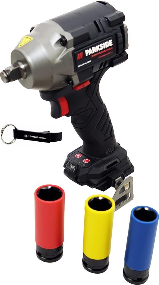 HEADNMORE® Bundle - PARKSIDE PERFORMANCE® 20V Akku ½ Schlagschrauber 600Nm 1,26kg PPDSSA 20 +Schlüss