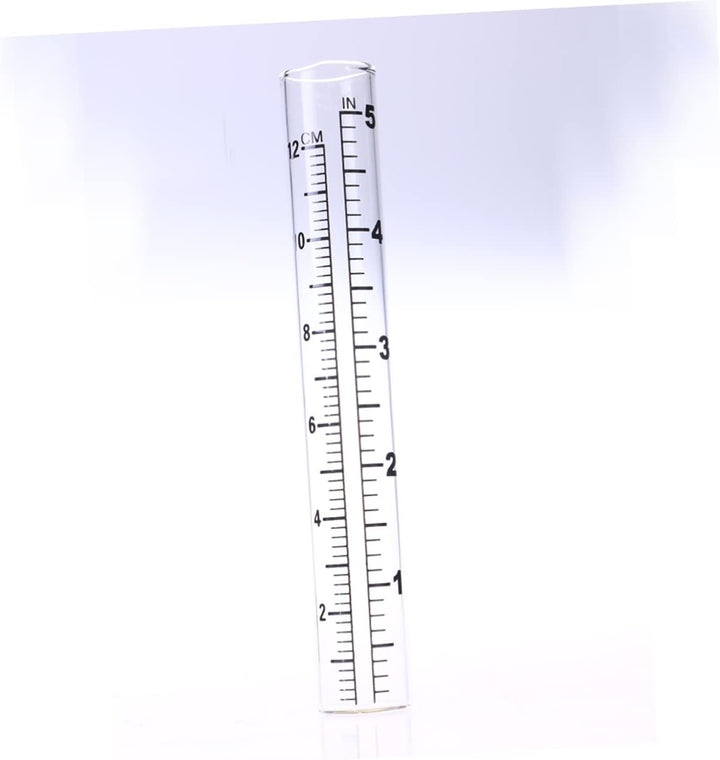 Reagenzglas Regenmesser 12cm Flachboden Glas Mit Skala Für Garten Landwirtschaft Klimaforschung Nied