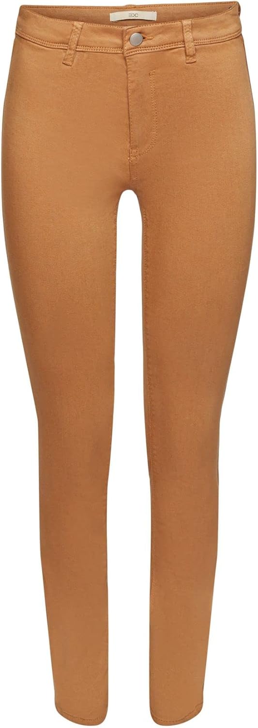 edc by Esprit Stretchige Slim-Fit-Hose mit mittelhohem Bund 26W / 32L 260/Light Taupe, 26W / 32L 260