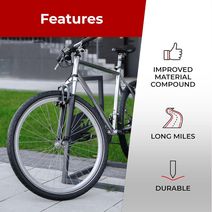 Fincci 26 x 2,10 Zoll 54-559 Slick Reifen für Cityräder Rennräder Mountain MTB Hybrid Fahrrad Pair,