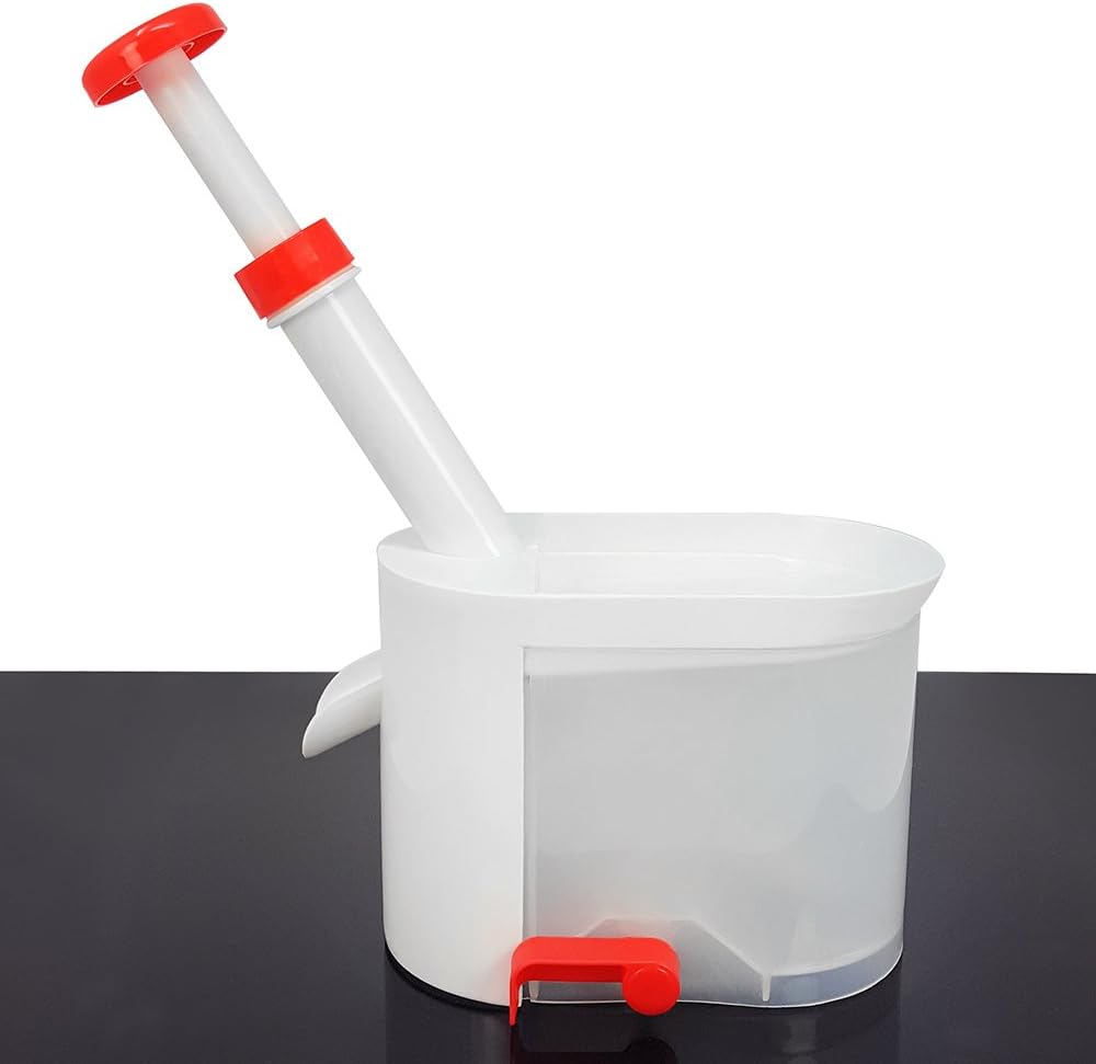 com-four® Kirschentkerner mit grossem Behälter, Standfest mit Saugfüssen (01 Stück - Entkerner V2),
