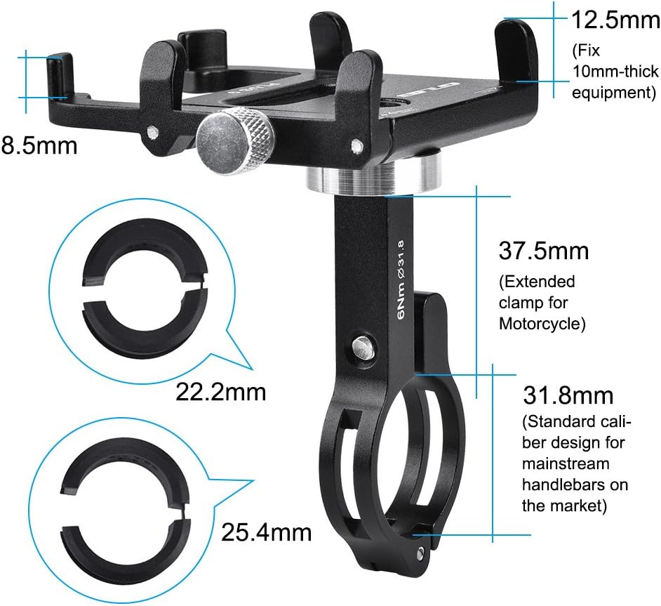 Tbest Fahrrad Handyhalterung Motorrad Mountian Bike Phone Mount Halter Universal 360 ° Einstellbare