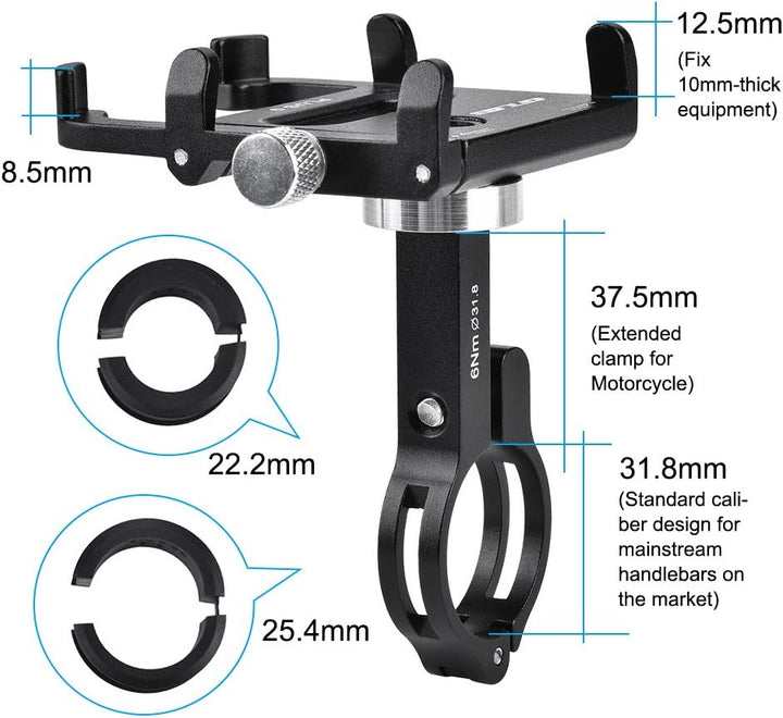Tbest Fahrrad Handyhalterung Motorrad Mountian Bike Phone Mount Halter Universal 360 ° Einstellbare