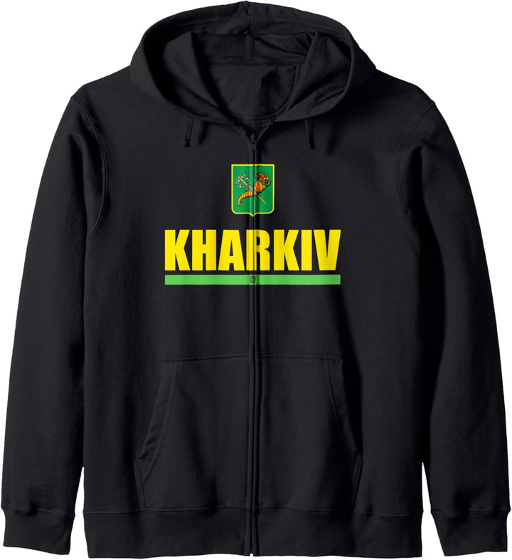 Kharkiv Ukraine Flag of Kharkov Gift Vintage Style Ukrainian Kapuzenjacke