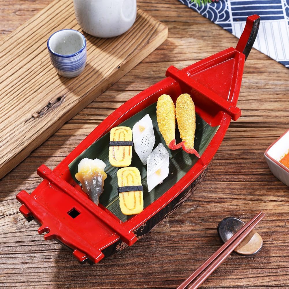 Sushi Sashimi Boot EIS Essen Meeresfrüchte Teller Lachs Sashimi Tablett Japanischer Lebensmittelbehä
