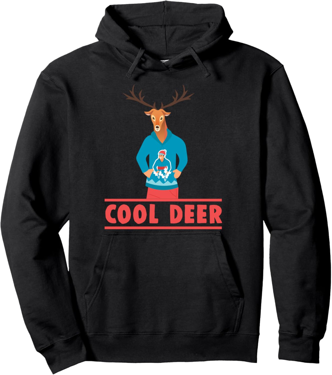 Cooler Hirsch Rentier 2021 Frohe Weihnachten Geschenk Pullover Hoodie