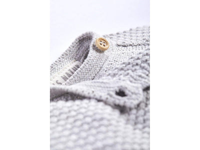 Bio Baby Jacke Schlüttli Strick 100% Bio-Baumwolle (KbA) GOTS zertifiziert, Hellgrau Melange, 74/80