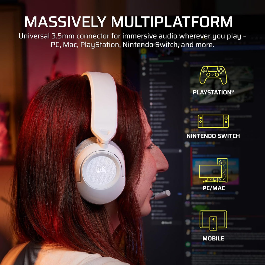 Corsair HS35 V3 Gaming-Headset, kabelgebunden, mit Mikrofon, PC/PS5/PS4/Switch/Xbox/Mac, leicht und