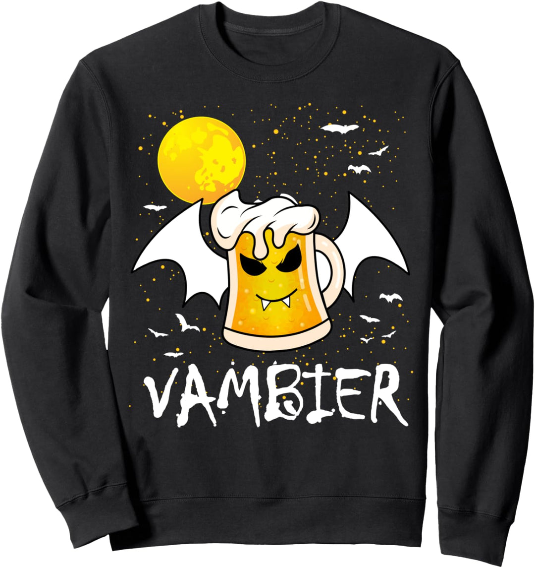 Vambier Halloween JGA Malle Bier Fledermaus Vampir Kostüm Sweatshirt