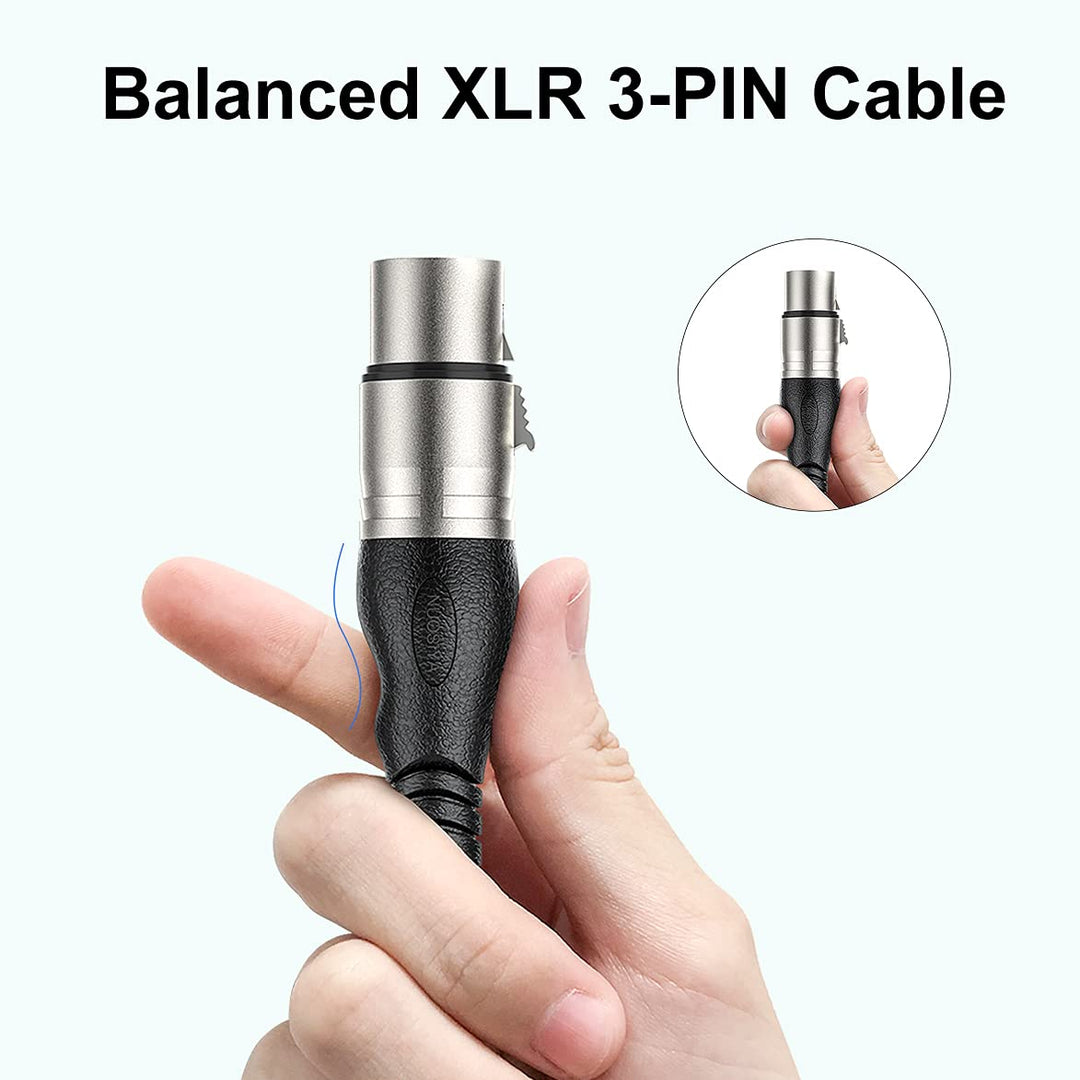 NUOSIYA XLR Kabel 6m 6 Farben XLR Mikrofon Splitterkabel Adapter, 3-Pin XLR Stecker auf Buchse Mikro
