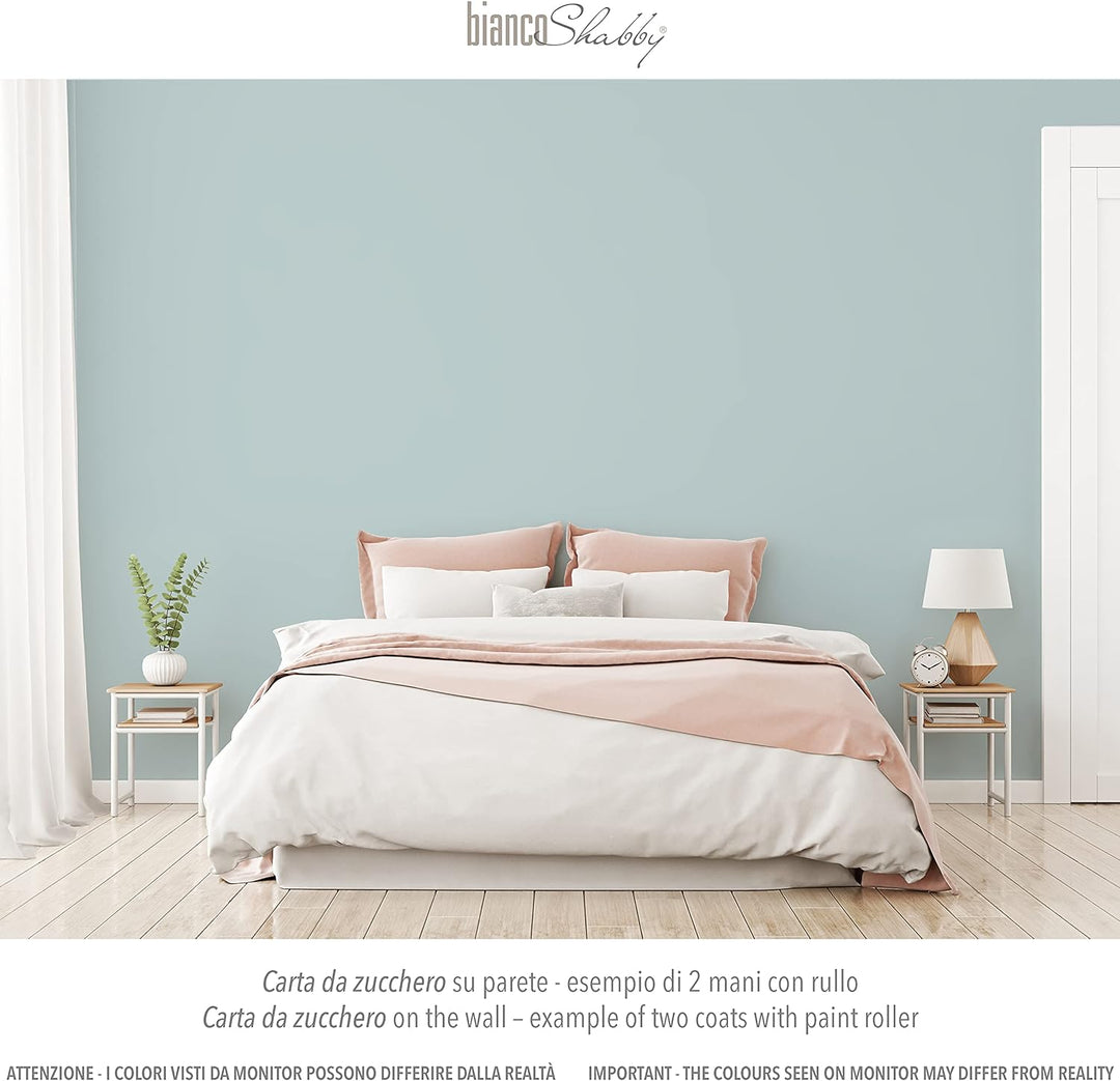 bianco Shabby® Carta da Zucchero Kreidefarbe Wasserbasis für Alle Oberflächen einfach zu verarbeiten