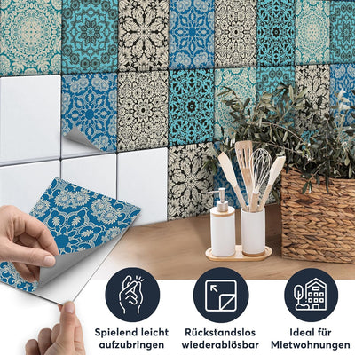 CREATISTO Klebefliesen Stickerfliesen Fliesenfolie - Stylische Sticker Aufkleber für Fliesen I Klebe