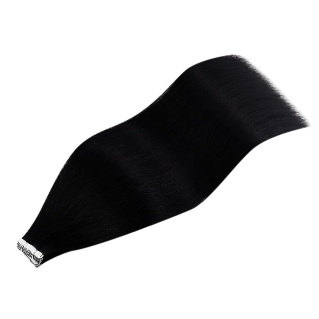 YoungSee Echthaar Extensions Tape Schwarz Tape Extensions Echthaar Schwarz Tape in Extensions Echtha