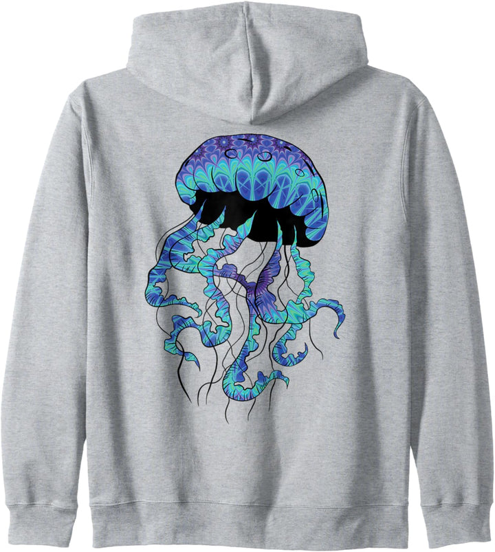 Psychedelic Jellyfish Colorful Sea Creature Ocean Gift Kapuzenjacke