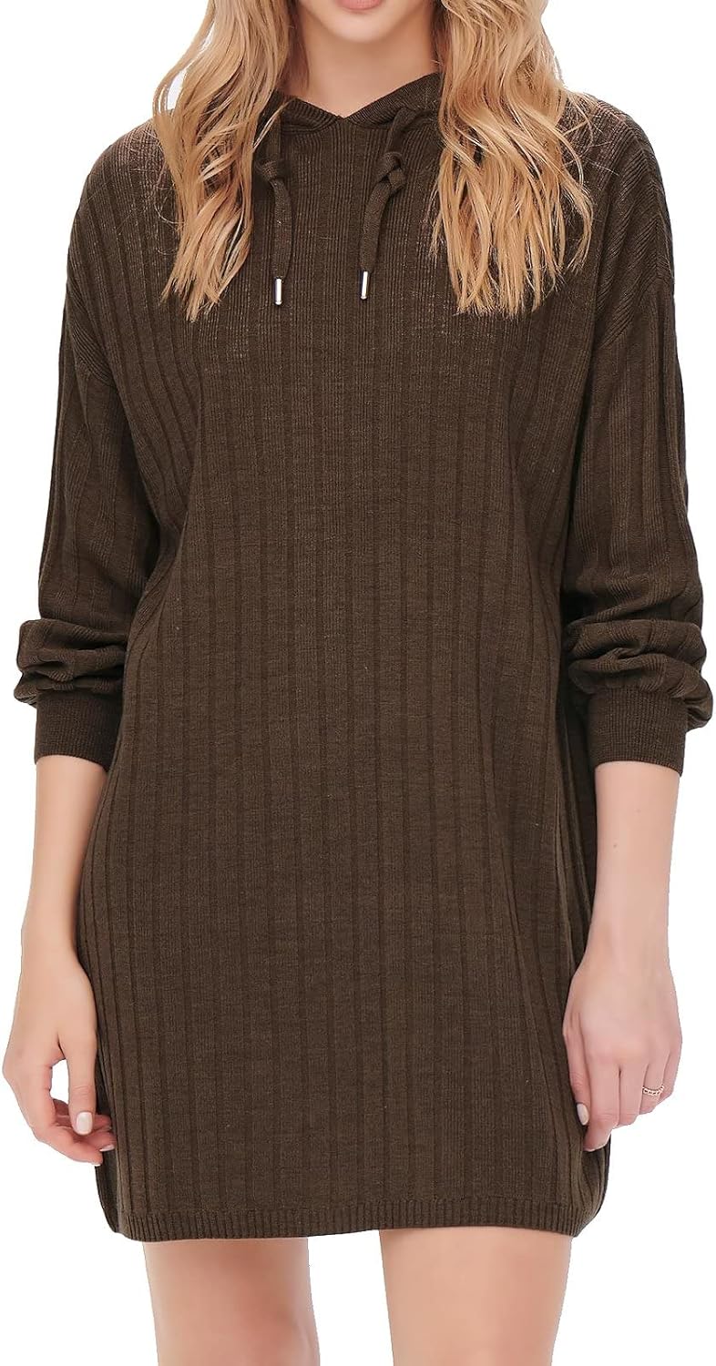 ONLY Female Strickkleid ONLTESSA Langes Kleid S Chestnut/Detail:w. Melange, S Chestnut/Detail:w. Mel