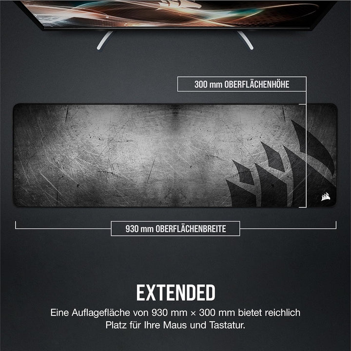 Corsair MM300 PRO Spritzwassergeschütztes Premium-Gaming-Mauspad aus Stoff (Fläche 93 × 30 cm, Mikro