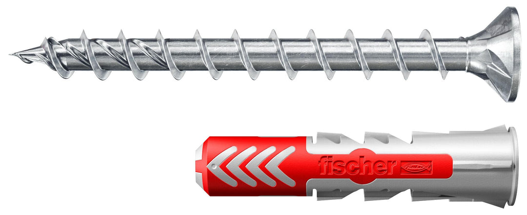 fischer DUOPOWER 8 x 40 S mit ETA, Universaldübel mit PowerFast II Schraube, 2-Komponenten-Dübel, Ku