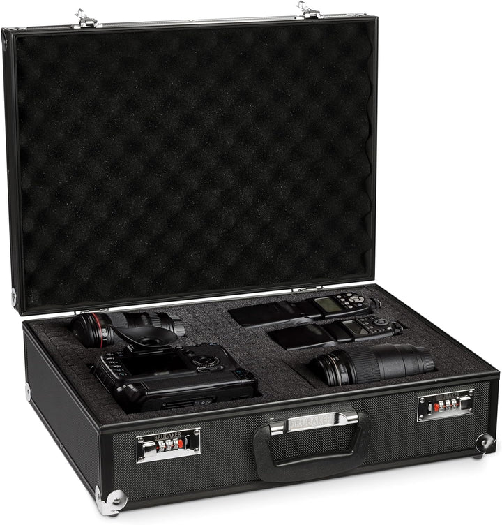 BRUBAKER universal Transportkoffer aus Aluminium - Fotokoffer mit Schaumstoff für Kameras, Equipment