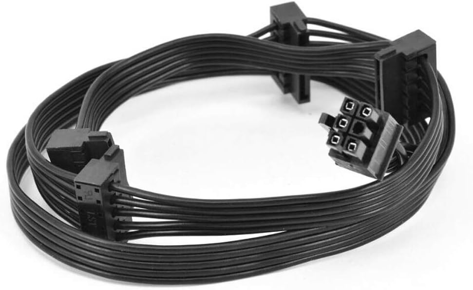 Gintai Austausch des SATA-Laufwerkskabels für Corsair hx1200 RM1000X RM850X RM750X 6-Pin to 4x