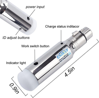 2,4 G ISM DMX512 Männlich/Weiblichen XLR Sender/Empfänger mit Antenne für Moving Heads Bühne Licht (