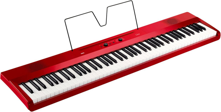 Korg – Liano L1 – Tragbares Digitalpiano mit Hochwertiger Soft-Touch-Tastatur – Metallisches Rot Red