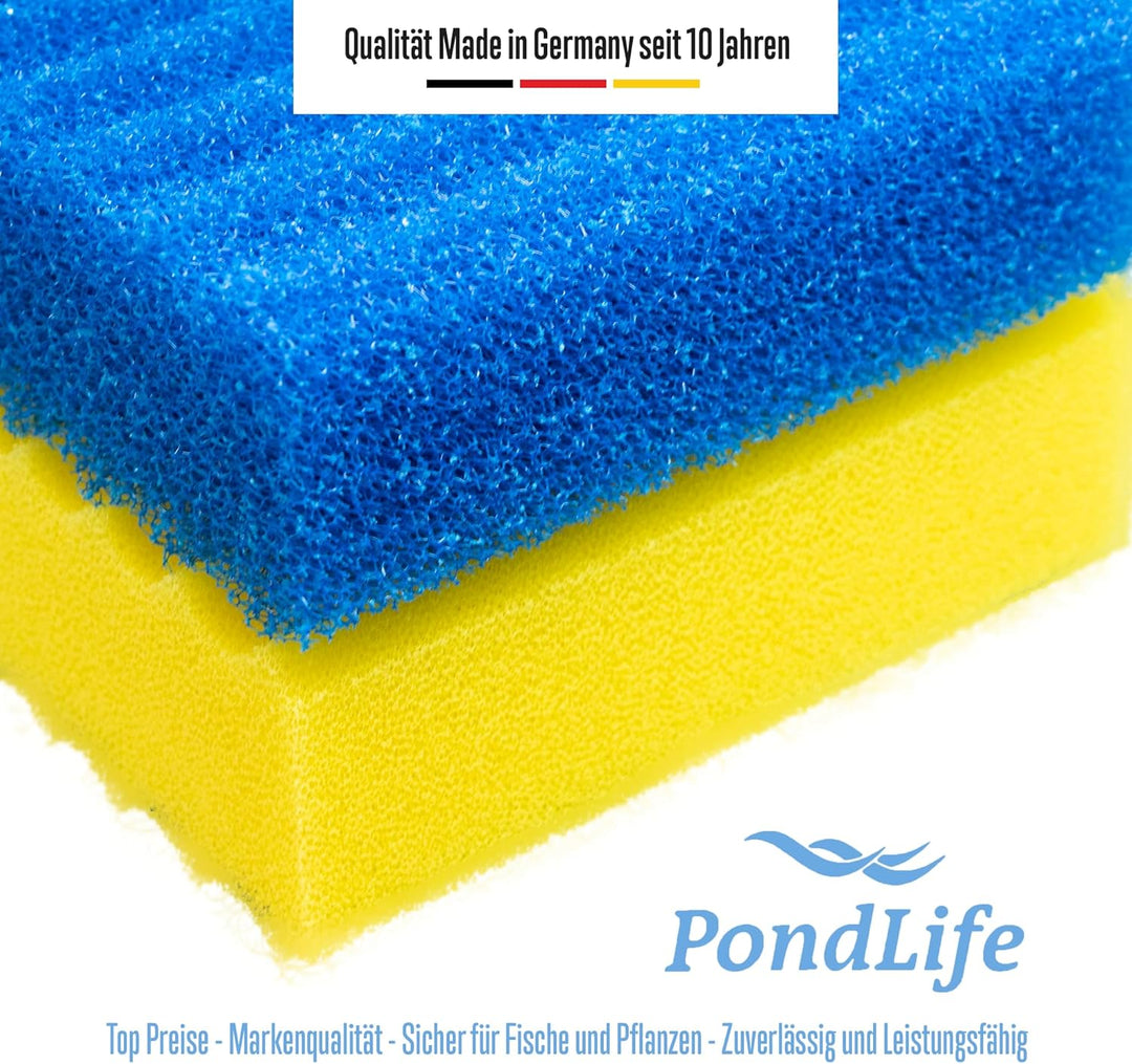 Pondlife Ersatzteil für CBF-Teichfilter - CBF-350 Ersatz-Filterschwämme 2X blau, 2X gelb