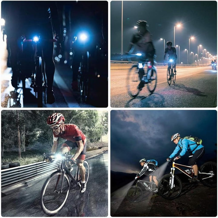 Opard Fahrradlicht, Fahrradbeleuchtung LED, 2 Licht-Modi Fahrradlampe USB aufladbar/StVZO Zugelassen