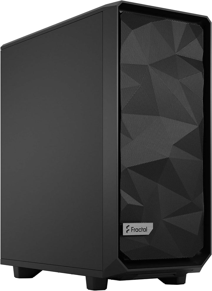 Fractal Design Meshify 2 Compact Black ATX Flexible High-Airflow Mid Tower Computer Case Black Solid
