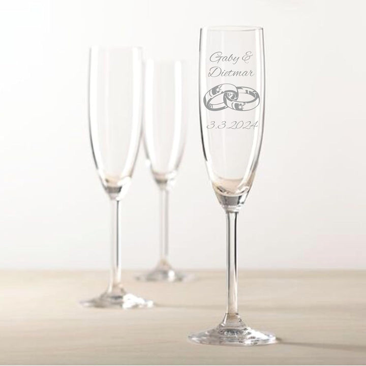 Geschenk zum Valentinstag – Sekt Geschenksets – Sektglas mit Gravur 200ml – Hochzeitsgeschenke – Ges