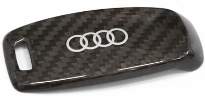 Audi 4M80712083Q0 Schlüsselblende Carbon Schlüsselcover Fernbedienung Blende, mit Ringe Logo, nur fü