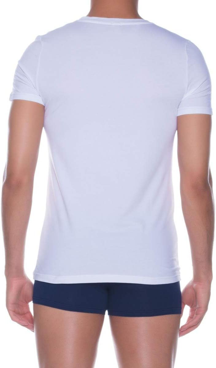HOM, T-Shirt V-Ausschnitt Supreme Cotton, Herren XXL Weiss, XXL Weiss