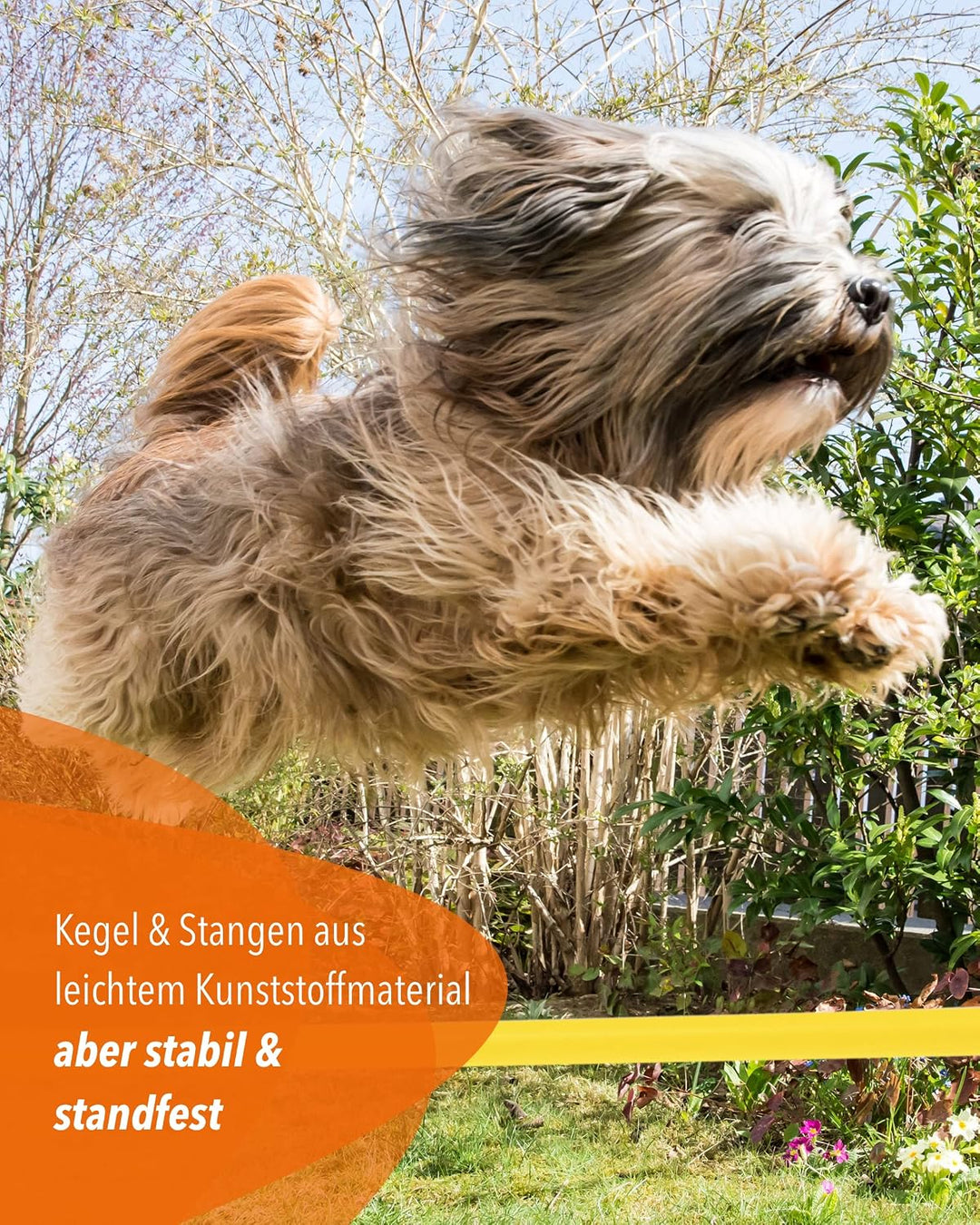 Kombi Kegel-Hürde – Steckhürde für Agility Training – Sprung- &amp; Slalom-Hütchen für Hund, Sport, Pfer