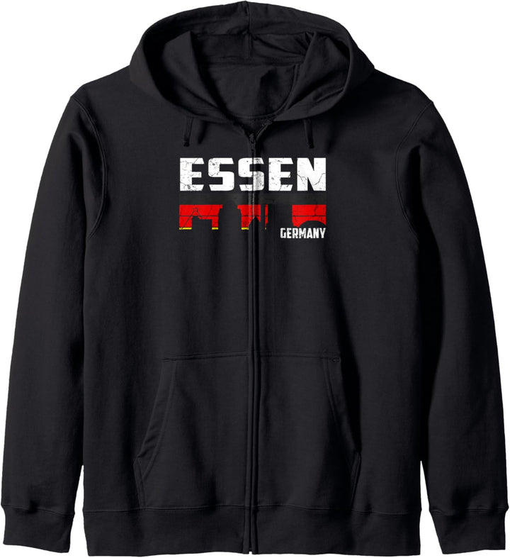 Mein Essen Skyline Deutschland Heimat Stadt Souvenir Kapuzenjacke