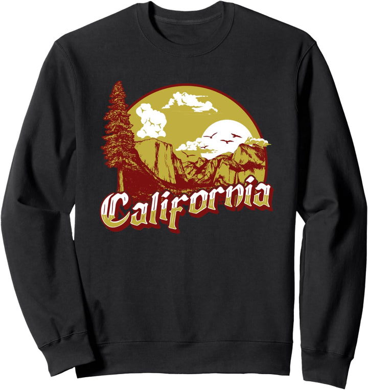 Vintage California Retro 80s Style Outdoors Yosemite Graphic Sweatshirt