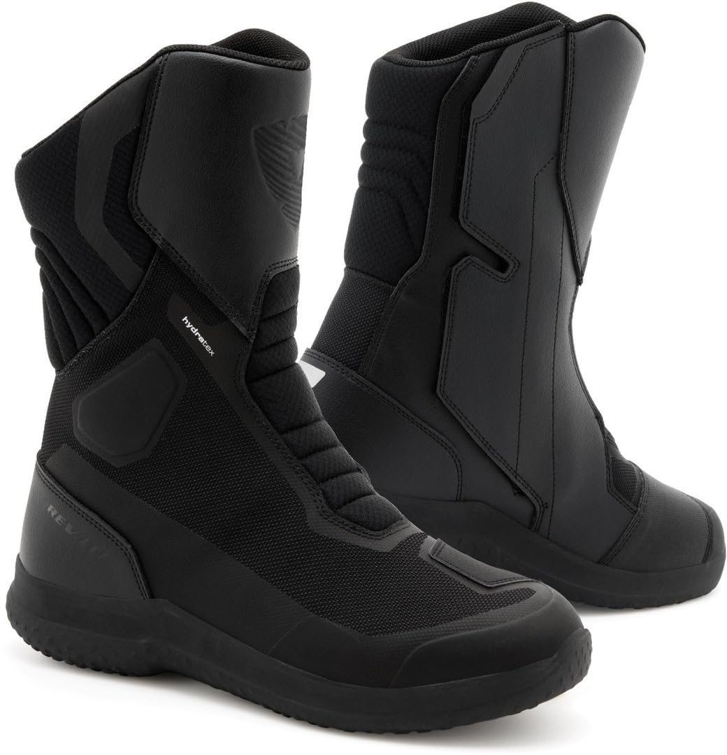 Revit Pulse H2O wasserdichte Motorrad Stiefel 45 EU Schmal Schwarz, 45 EU Schmal Schwarz