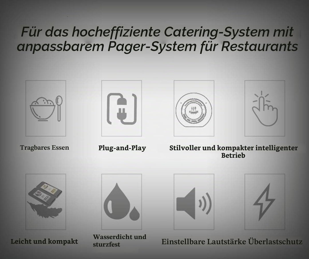 Pager System Restaurant Pager Drahtloses Gästeruf Kundenrufsystem Paging System Wireless Calling Sys