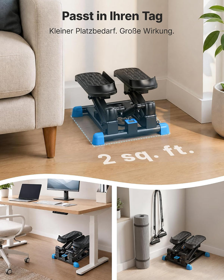 MERACH 3-in-1 Mini-Stepper für Zuhause Mit grosser Schritt &amp; Dämpfung | 6X Stärkeres Brennen Mit 12"